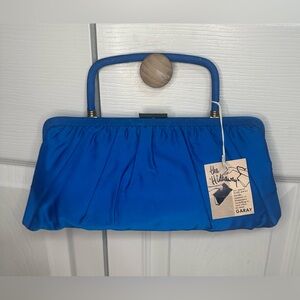 NWT Vintage Garay “Hideaway” Blue Satin Bag
